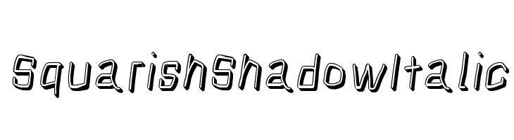 Squarish Shadow Italic  font caratteri gratis
