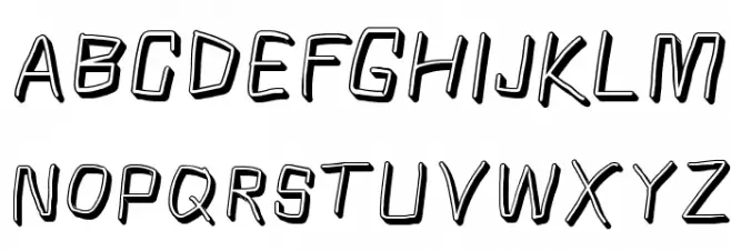 Squarish Shadow Italic Polices MAJUSCULES