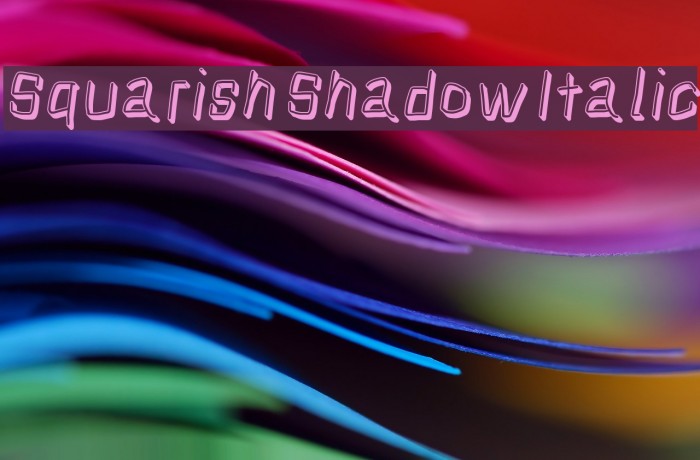 Squarish Shadow Italic Example 1