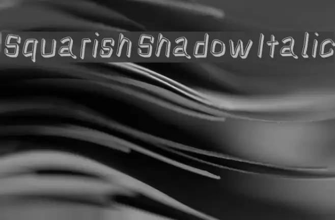 Squarish Shadow Italic Font examples