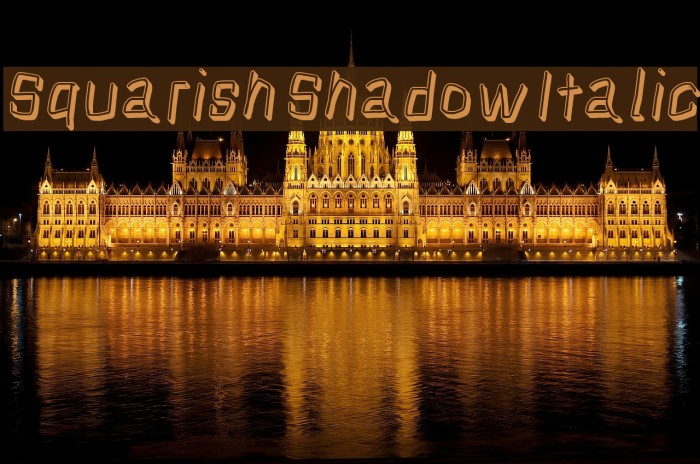 Squarish Shadow Italic Example 2