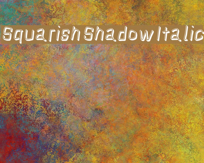 Squarish Shadow Italic Example 3