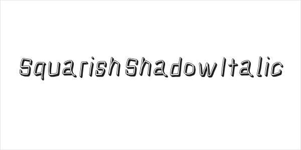 Squarish Shadow Italic Logo