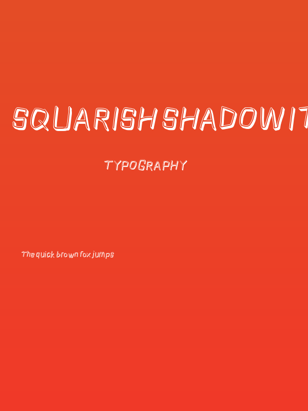 Squarish Shadow Italic Poster