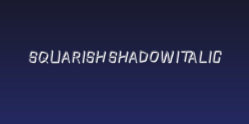 Squarish Shadow Italic Social Header
