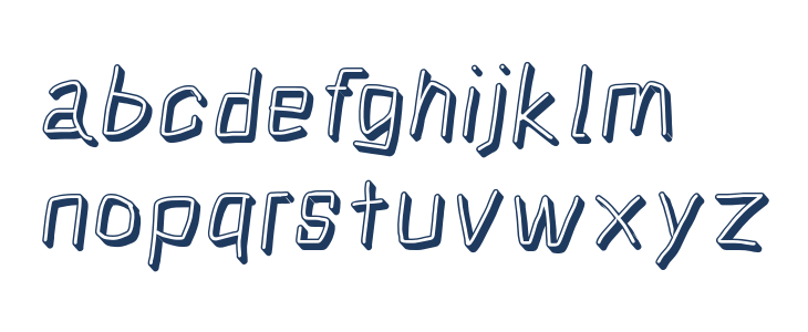 Squarish Shadow Italic Lowercase