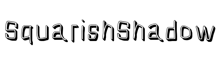 Squarish Shadow  font caratteri gratis