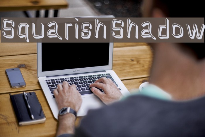 Squarish Shadow フォント examples