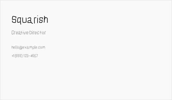 Squarish Business Card