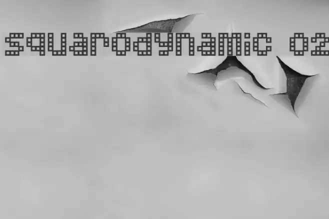 Squarodynamic 02 Font examples