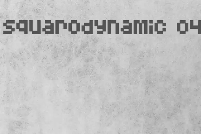 Squarodynamic 04 Font examples