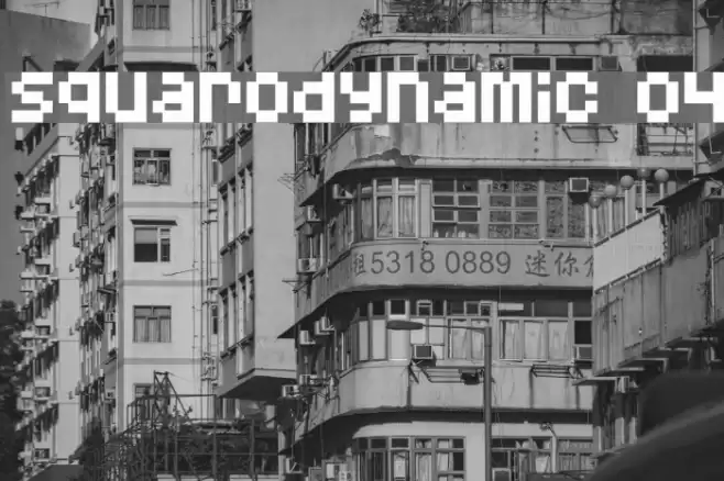 Squarodynamic 04 Font examples