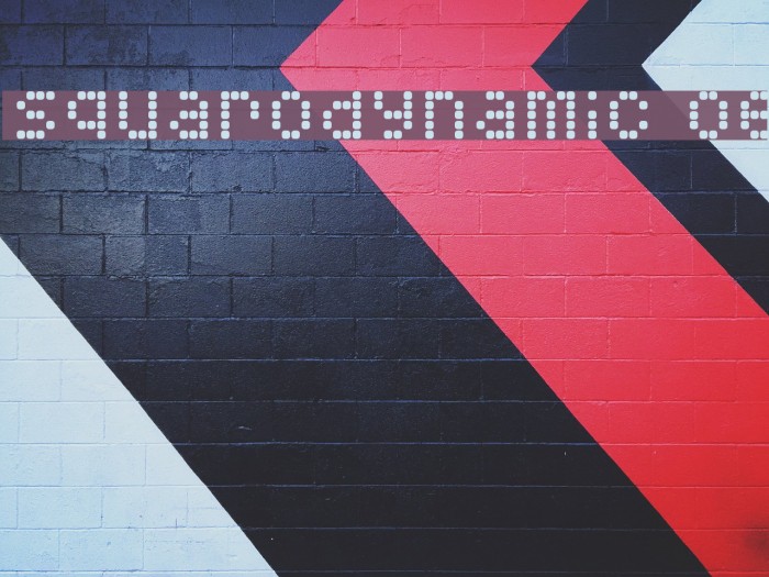 Squarodynamic 08 Font examples