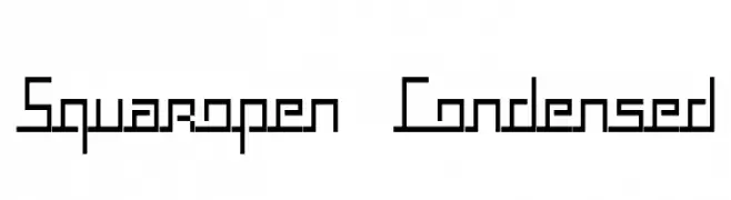 Squaropen Condensed  Free Fonts Download
