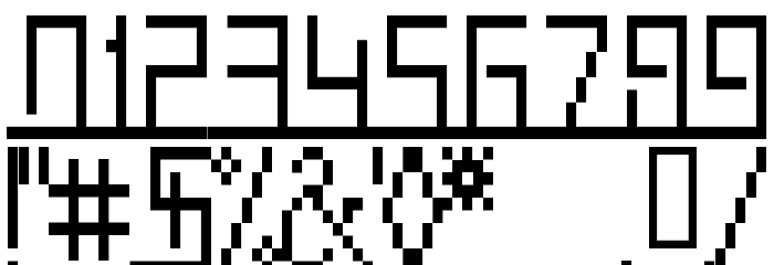 Squaropen Condensed Font OTHER CHARS