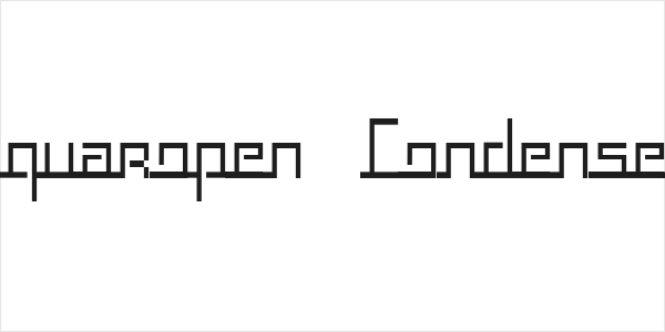 Squaropen Condensed Logo