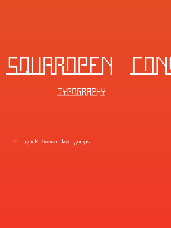 Squaropen Condensed Poster