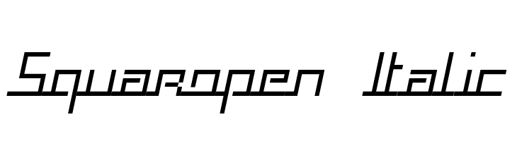 Squaropen Italic  Descarca Fonturi Gratis