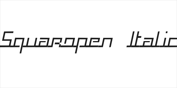 Squaropen Italic Logo