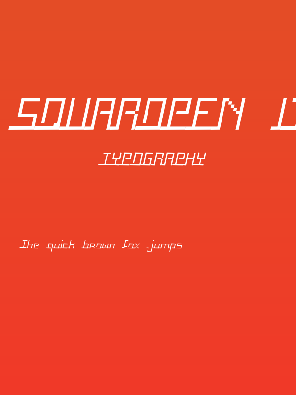 Squaropen Italic Poster