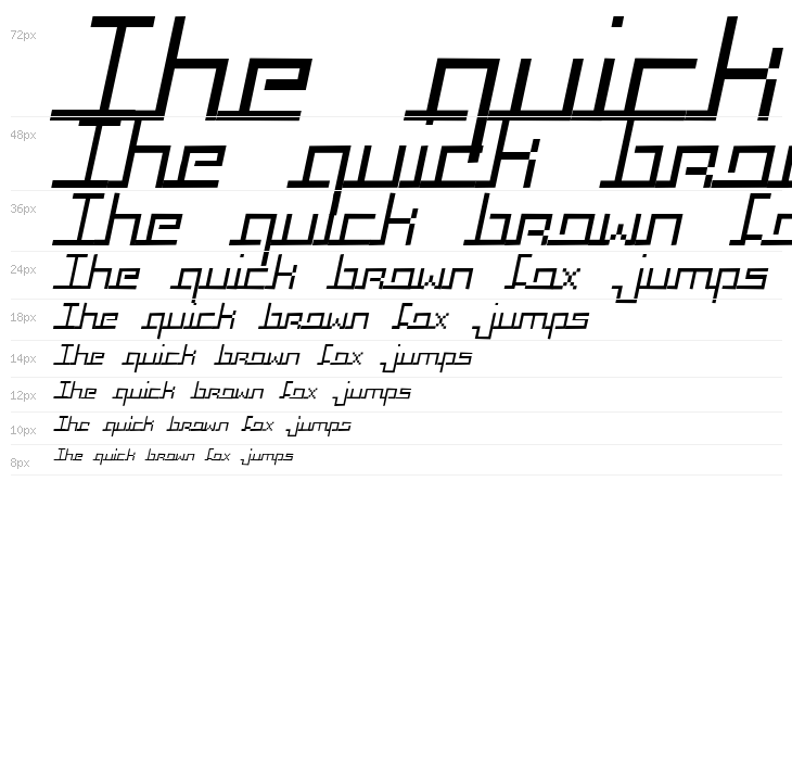 Squaropen Italic Waterfall