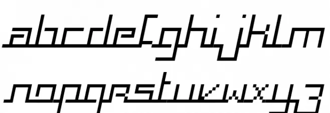 Squaropen Italic خط أحرف صغيرة
