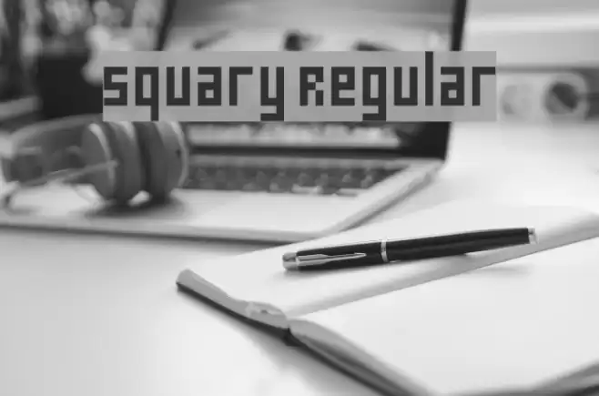 Squary Regular Font examples