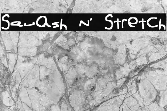Squash N' Stretch Font examples