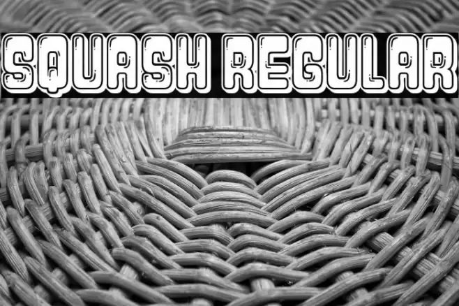 Squash Regular Font examples