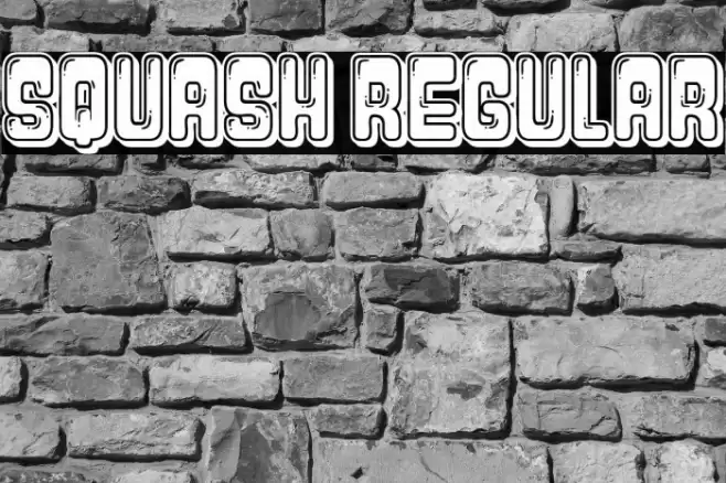 Squash Regular Font examples