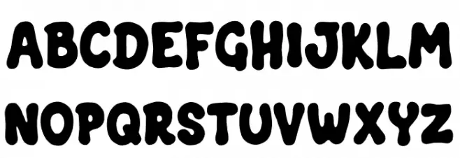Squashy Flow Schriftart Groß