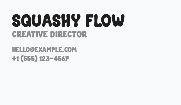 Squashy Flow Business Card