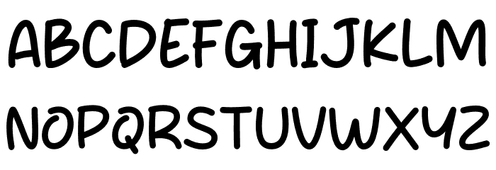 Squeal Oval Font LOWERCASE