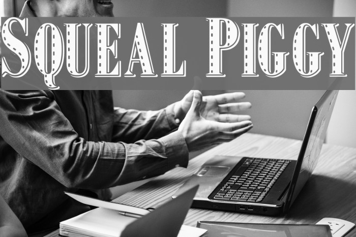 Squeal Piggy Font examples
