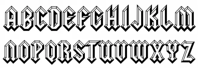Squealer Embossed Font Litere mari