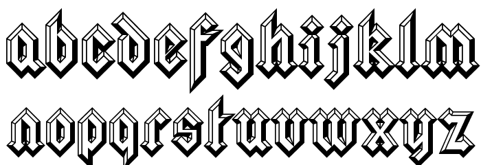 Squealer Embossed Font LOWERCASE
