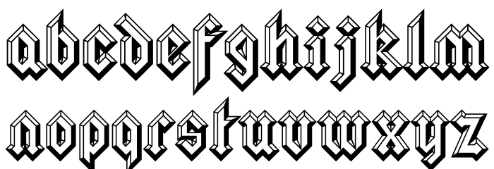 SquealerEmbossed-Regular Font LOWERCASE