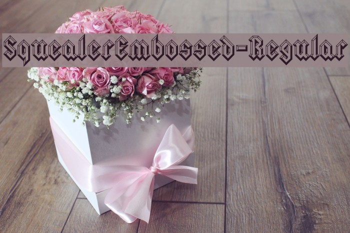 SquealerEmbossed-Regular Font examples