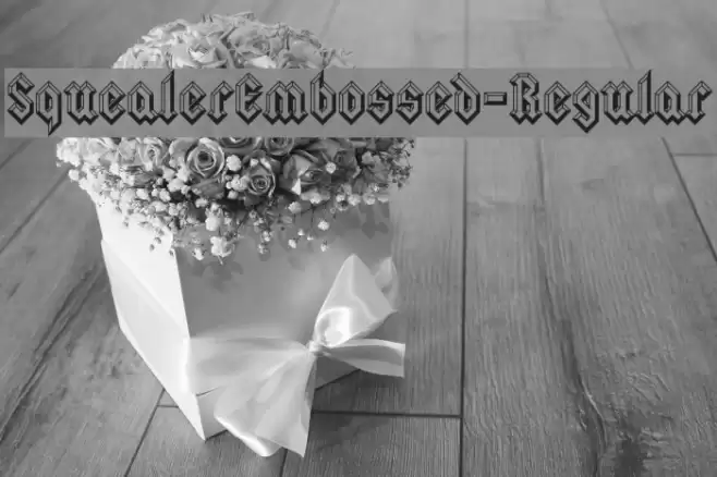 SquealerEmbossed-Regular Font examples