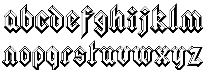 SquealerEmbossed-Regular Font LOWERCASE