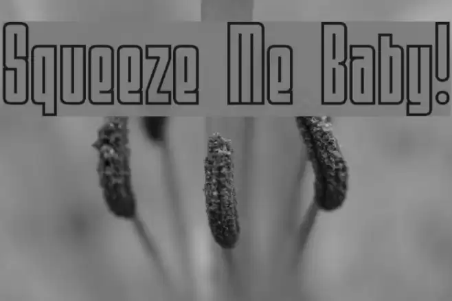 Squeeze Me Baby! Font examples