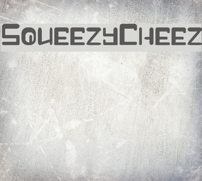 Squeezy-Cheez Fonte examples