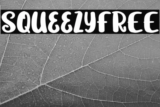 SqueezyFREE Font examples