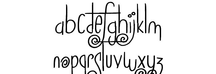 Squicky Font LOWERCASE