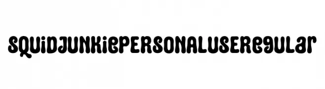 Squid Junkie PERSONAL USE Regular  Frei Schriftart Herunterladen