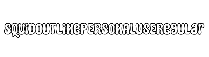 Squid Outline PERSONAL USE Regular  नि: शुल्क फ़ॉन्ट्स डाउनलोड