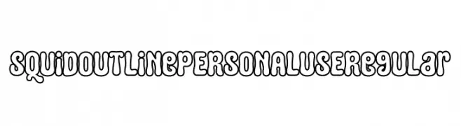 Squid Outline PERSONAL USE Regular  Frei Schriftart Herunterladen