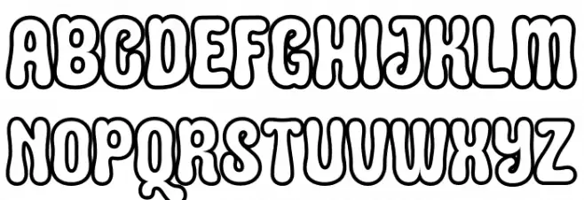 Squid Outline PERSONAL USE Regular Fonte MAIÚSCULAS