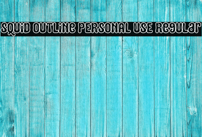 Squid Outline PERSONAL USE Regular Example 1