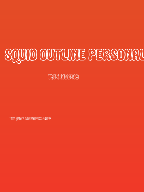 Squid Outline PERSONAL USE Regular Poster